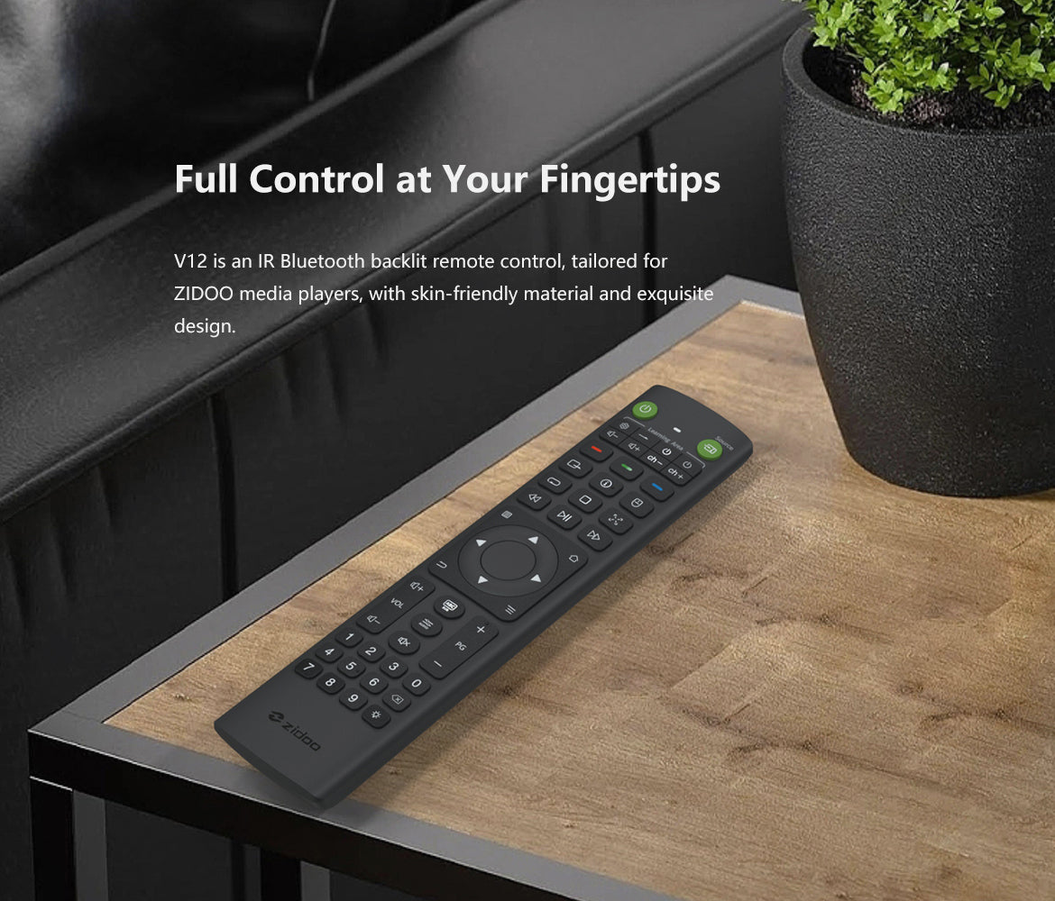 Zidoo V12 New Bluetooth Infrared Learning-Type Backlight Remote Control Is Compa Zidoo V12 New Bluetooth Infrared Learning-Type Backlight Remote Control Is Compa